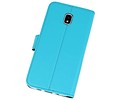BAOHU Booktype Telefoonhoesjes - Bookcase Hoesje - Wallet Case -  Geschikt voor Samsung Galaxy J3 2018 - Blauw