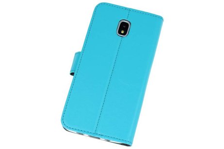 BAOHU Booktype Telefoonhoesjes - Bookcase Hoesje - Wallet Case -  Geschikt voor Samsung Galaxy J3 2018 - Blauw