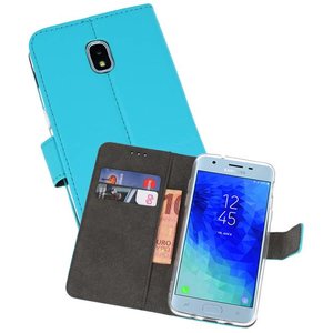 BAOHU Booktype Telefoonhoesjes - Bookcase Hoesje - Wallet Case -  Geschikt voor Samsung Galaxy J3 2018 - Blauw