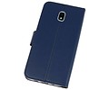 BAOHU Booktype Telefoonhoesjes - Bookcase Hoesje - Wallet Case -  Geschikt voor Samsung Galaxy J3 2018 - Navy
