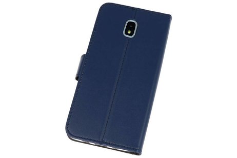 BAOHU Booktype Telefoonhoesjes - Bookcase Hoesje - Wallet Case -  Geschikt voor Samsung Galaxy J3 2018 - Navy