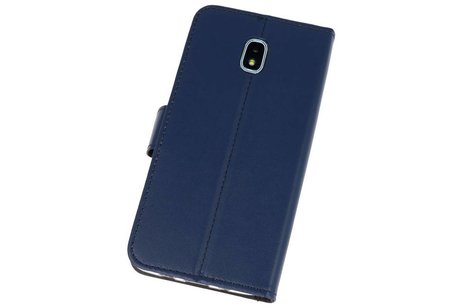 Booktype Telefoonhoesjes - Bookcase Hoesje - Wallet Case -  Geschikt voor Samsung Galaxy J3 2018 - Navy