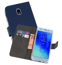 BAOHU Wallet Cases Hoesje Samsung Galaxy J3 2018 Navy