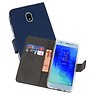 BAOHU Wallet Cases Hoesje Samsung Galaxy J3 2018 Navy
