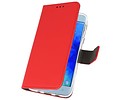 Booktype Telefoonhoesjes - Bookcase Hoesje - Wallet Case -  Geschikt voor Samsung Galaxy J3 2018 - Rood