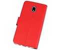 Booktype Telefoonhoesjes - Bookcase Hoesje - Wallet Case -  Geschikt voor Samsung Galaxy J3 2018 - Rood