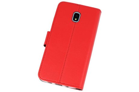 Booktype Telefoonhoesjes - Bookcase Hoesje - Wallet Case -  Geschikt voor Samsung Galaxy J3 2018 - Rood