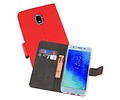 BAOHU Booktype Telefoonhoesjes - Bookcase Hoesje - Wallet Case -  Geschikt voor Samsung Galaxy J3 2018 - Rood