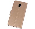 BAOHU Booktype Telefoonhoesjes - Bookcase Hoesje - Wallet Case -  Geschikt voor Samsung Galaxy J3 2018 - Goud