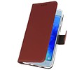 BAOHU Booktype Telefoonhoesjes - Bookcase Hoesje - Wallet Case -  Geschikt voor Samsung Galaxy J3 2018 - Bruin