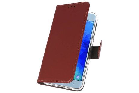 Booktype Telefoonhoesjes - Bookcase Hoesje - Wallet Case -  Geschikt voor Samsung Galaxy J3 2018 - Bruin