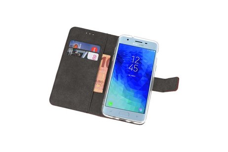 Booktype Telefoonhoesjes - Bookcase Hoesje - Wallet Case -  Geschikt voor Samsung Galaxy J3 2018 - Bruin