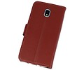 BAOHU Booktype Telefoonhoesjes - Bookcase Hoesje - Wallet Case -  Geschikt voor Samsung Galaxy J3 2018 - Bruin