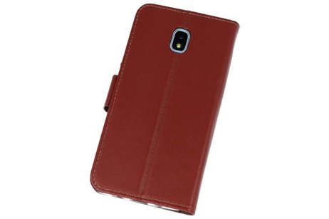 Booktype Telefoonhoesjes - Bookcase Hoesje - Wallet Case -  Geschikt voor Samsung Galaxy J3 2018 - Bruin