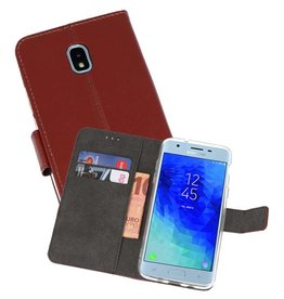 BAOHU Wallet Cases Hoesje Samsung Galaxy J3 2018 Bruin