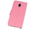 Booktype Telefoonhoesjes - Bookcase Hoesje - Wallet Case -  Geschikt voor Samsung Galaxy J3 2018 - Roze