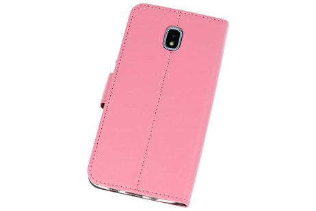 BAOHU Booktype Telefoonhoesjes - Bookcase Hoesje - Wallet Case -  Geschikt voor Samsung Galaxy J3 2018 - Roze