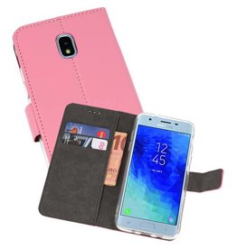 BAOHU Wallet Cases Hoesje Samsung Galaxy J3 2018 Roze