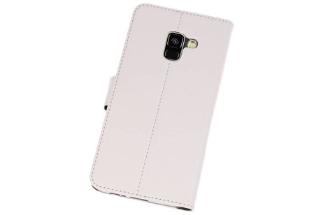 BAOHU Booktype Telefoonhoesjes - Bookcase Hoesje - Wallet Case -  Geschikt voor Samsung Galaxy A8 2018 - Wit