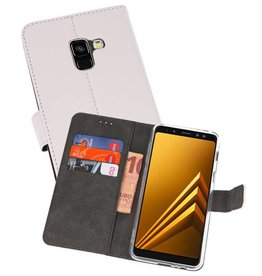 BAOHU Wallet Cases Hoesje Samsung Galaxy A8 2018 Wit