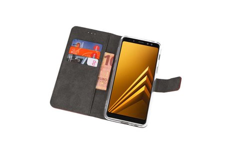 BAOHU Booktype Telefoonhoesjes - Bookcase Hoesje - Wallet Case -  Geschikt voor Samsung Galaxy A8 2018 - Bruin