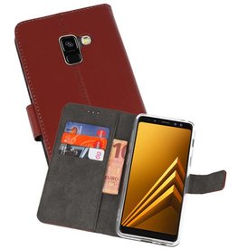 BAOHU Wallet Cases Hoesje Samsung Galaxy A8 2018 Bruin