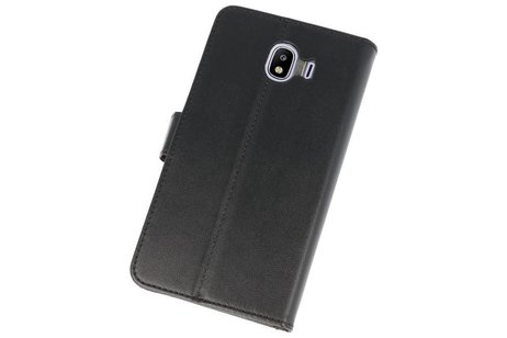 Booktype Telefoonhoesjes - Bookcase Hoesje - Wallet Case -  Geschikt voor Samsung Galaxy J4 2018 - Zwart