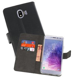BAOHU Wallet Cases Hoesje Samsung Galaxy J4 2018 Zwart