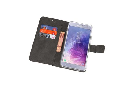 Booktype Telefoonhoesjes - Bookcase Hoesje - Wallet Case -  Geschikt voor Samsung Galaxy J4 2018 - Wit