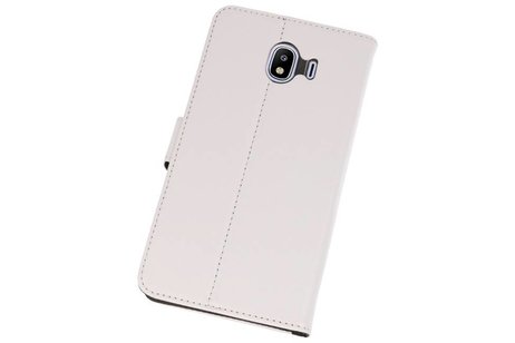 Booktype Telefoonhoesjes - Bookcase Hoesje - Wallet Case -  Geschikt voor Samsung Galaxy J4 2018 - Wit