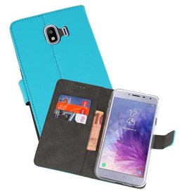 BAOHU Wallet Cases Hoesje Samsung Galaxy J4 2018 Blauw