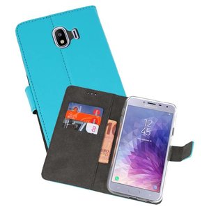 Booktype Telefoonhoesjes - Bookcase Hoesje - Wallet Case -  Geschikt voor Samsung Galaxy J4 2018 - Blauw