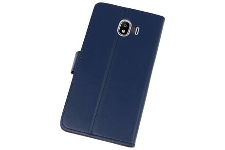 BAOHU Booktype Telefoonhoesjes - Bookcase Hoesje - Wallet Case -  Geschikt voor Samsung Galaxy J4 2018 - Navy
