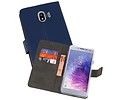 BAOHU Booktype Telefoonhoesjes - Bookcase Hoesje - Wallet Case -  Geschikt voor Samsung Galaxy J4 2018 - Navy