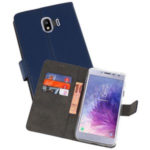 BAOHU Booktype Telefoonhoesjes - Bookcase Hoesje - Wallet Case -  Geschikt voor Samsung Galaxy J4 2018 - Navy