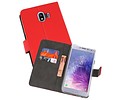 Booktype Telefoonhoesjes - Bookcase Hoesje - Wallet Case -  Geschikt voor Samsung Galaxy J4 2018 - Rood