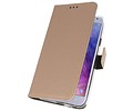 BAOHU Booktype Telefoonhoesjes - Bookcase Hoesje - Wallet Case -  Geschikt voor Samsung Galaxy J4 2018 - Goud