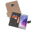 Booktype Telefoonhoesjes - Bookcase Hoesje - Wallet Case -  Geschikt voor Samsung Galaxy J4 2018 - Goud