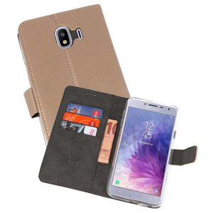 BAOHU Booktype Telefoonhoesjes - Bookcase Hoesje - Wallet Case -  Geschikt voor Samsung Galaxy J4 2018 - Goud
