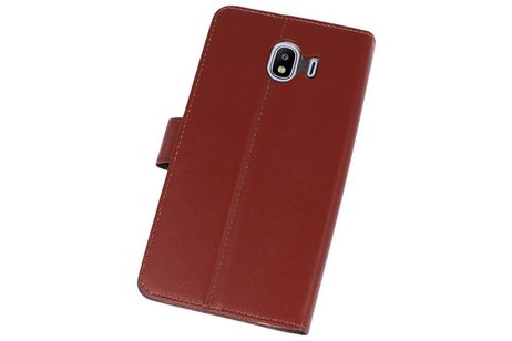 Booktype Telefoonhoesjes - Bookcase Hoesje - Wallet Case -  Geschikt voor Samsung Galaxy J4 2018 - Bruin