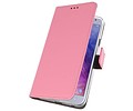 BAOHU Booktype Telefoonhoesjes - Bookcase Hoesje - Wallet Case -  Geschikt voor Samsung Galaxy J4 2018 - Roze