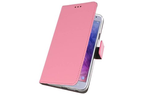 Booktype Telefoonhoesjes - Bookcase Hoesje - Wallet Case -  Geschikt voor Samsung Galaxy J4 2018 - Roze