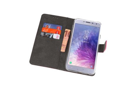 Booktype Telefoonhoesjes - Bookcase Hoesje - Wallet Case -  Geschikt voor Samsung Galaxy J4 2018 - Roze