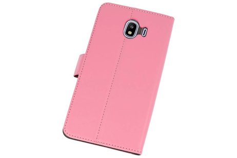 Booktype Telefoonhoesjes - Bookcase Hoesje - Wallet Case -  Geschikt voor Samsung Galaxy J4 2018 - Roze