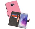 BAOHU Booktype Telefoonhoesjes - Bookcase Hoesje - Wallet Case -  Geschikt voor Samsung Galaxy J4 2018 - Roze