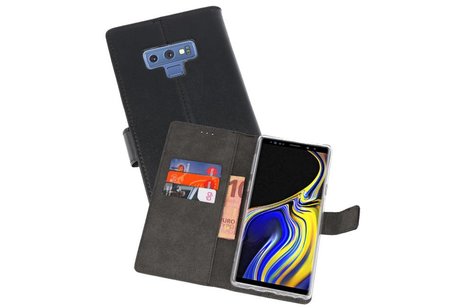 Booktype Telefoonhoesjes - Bookcase Hoesje - Wallet Case -  Geschikt voor Galaxy Note 9 - Zwart