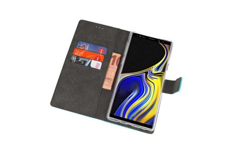 BAOHU Booktype Telefoonhoesjes - Bookcase Hoesje - Wallet Case -  Geschikt voor Galaxy Note 9 - Blauw
