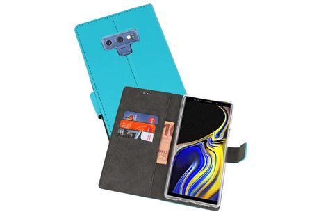 Booktype Telefoonhoesjes - Bookcase Hoesje - Wallet Case -  Geschikt voor Galaxy Note 9 - Blauw