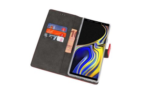 BAOHU Booktype Telefoonhoesjes - Bookcase Hoesje - Wallet Case -  Geschikt voor Galaxy Note 9 - Rood