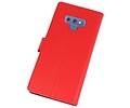 Booktype Telefoonhoesjes - Bookcase Hoesje - Wallet Case -  Geschikt voor Galaxy Note 9 - Rood